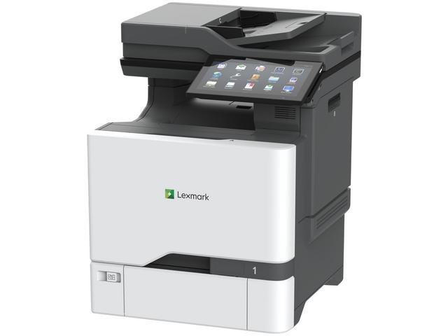 Rear view of Lexmark CX735adse showcasing connectivity ports.
