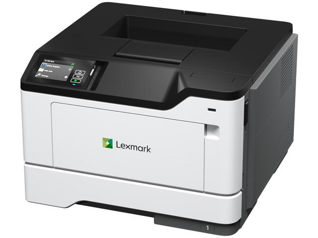 Right-angle view of the Lexmark MS531dw printer, ideal for spaces needing efficient black & white printing.