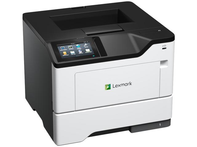 Side view of the Lexmark MS632dwe showcasing its streamlined structure.