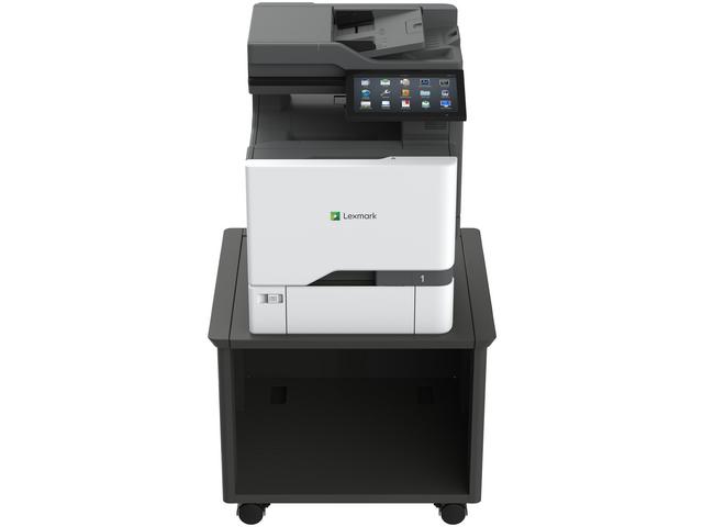 Lexmark CX735adse with mobile cart for flexible placement.