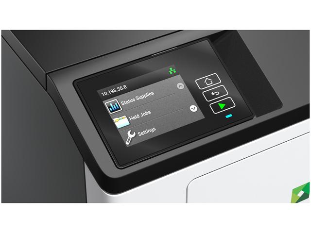 Close-up of the Lexmark MS531dw touchscreen control panel, offering intuitive and easy operation.