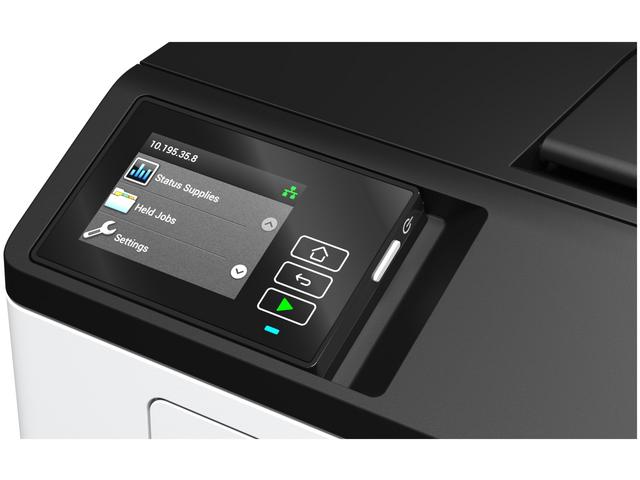 Detailed view of the Lexmark MS531dw control panel, showcasing its integrated duplex printing options.