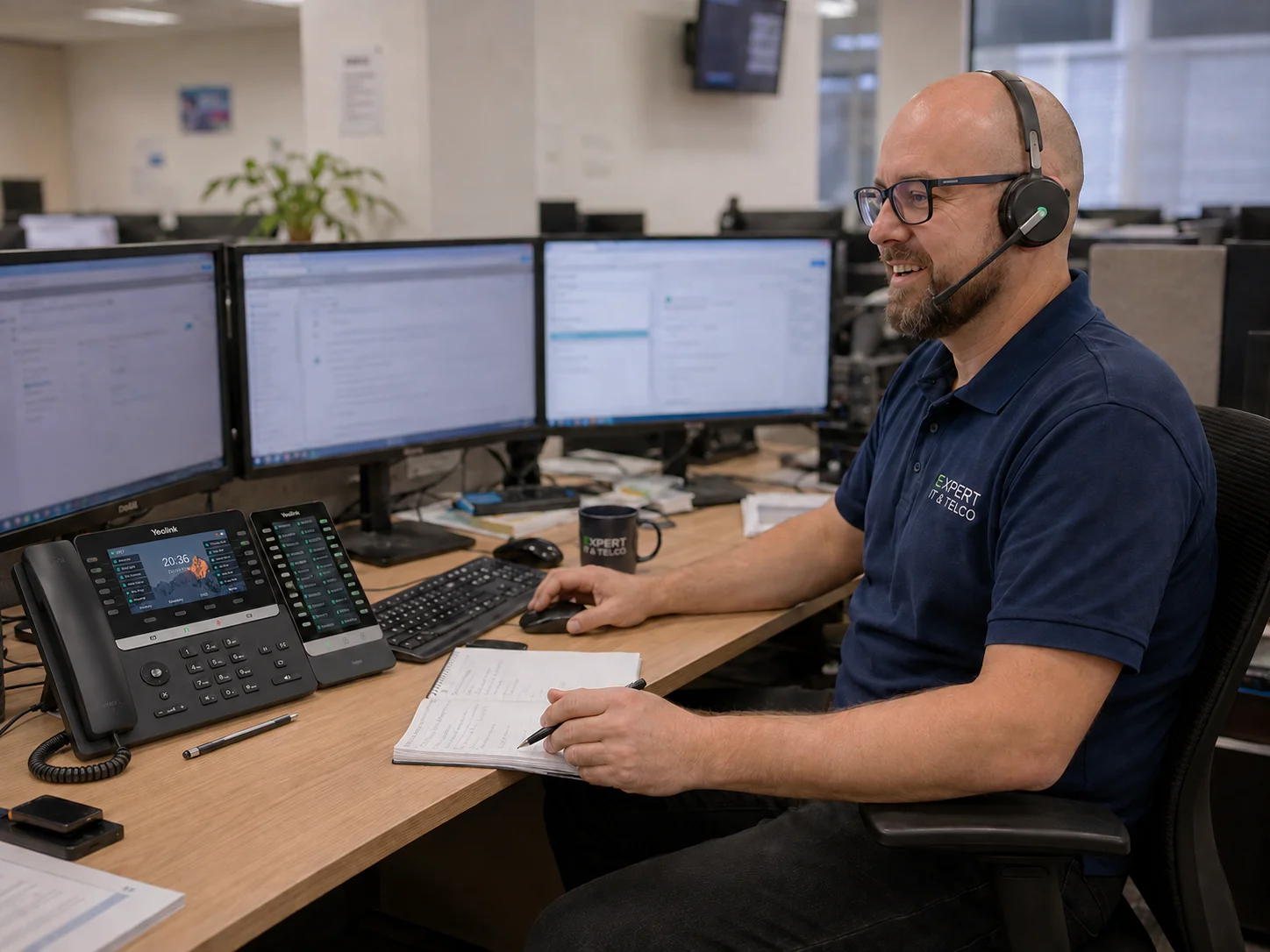Expert IT & Telco team member answering business support calls in Melbourne